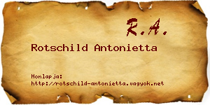 Rotschild Antonietta névjegykártya